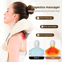 Neck Massager with Heat, Shoulder Massager, Shiatsu Neck and Back Massager, Muscle Pain Relief-Office, Home & Car